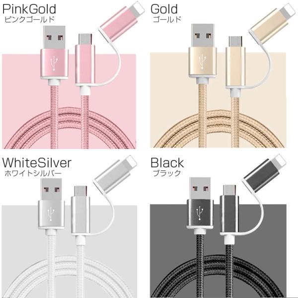 micro usb ケーブル 1m ポズキワニア ピンク