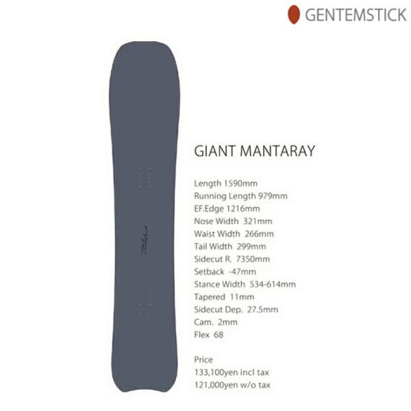 gentem stick giant mantaray 159cm-