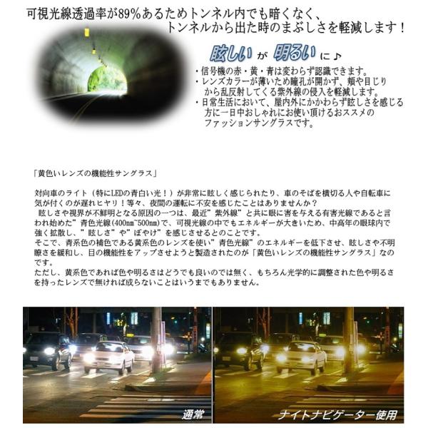 ブルーライトカット 夜の運転 紫外線カット黄色いレンズ 白内障手術後