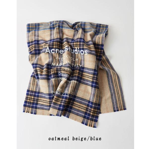 【Acne Studios】Cassiar Check マフラー 大判ストールAcne