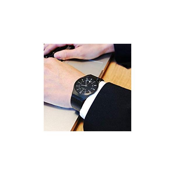 スカーゲンSKAGEN 腕時計 ウルトラスリム ブラック233XLTMB/ブルー 