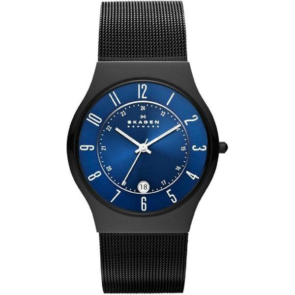 スカーゲンSKAGEN 腕時計 ウルトラスリム ブラック233XLTMB/ブルー