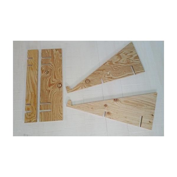 マルシェ傾斜ディスプレイ完成セット（傾斜台と木箱のセット） 縦型