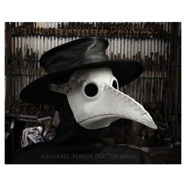 ペストマスク　革製 ふるさと納税限定】木目柄の本革ペストマスク 滋賀県長浜市