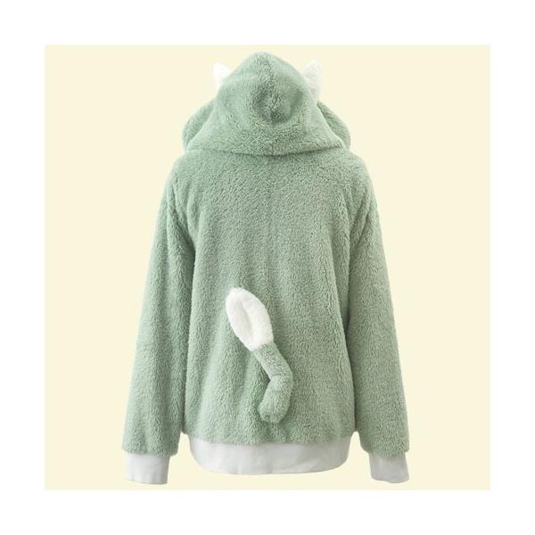 10/1〜 ジェラトーニ パーカー 猫耳 付き 帽子 ファー 服