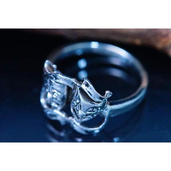 FACE シルバー リング シルバーアクセサリー ツーフェイス タトゥー 指輪 メンズ リング