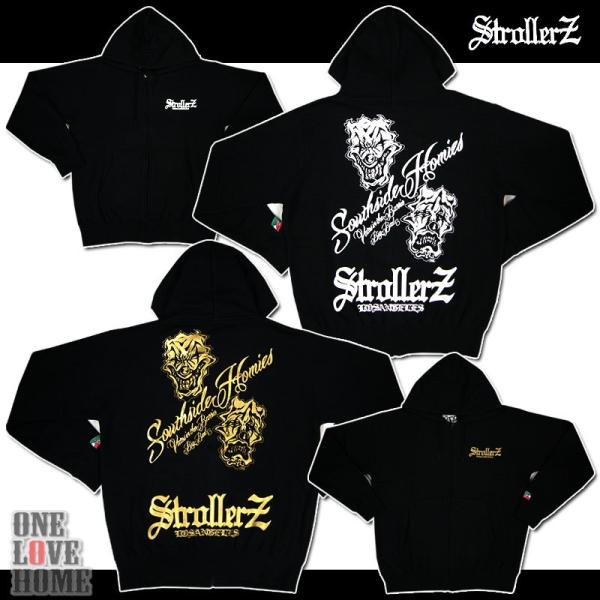 ストローラーズ STROLLERZ パーカー02#BLACK/GOLD・WHITE エスエス