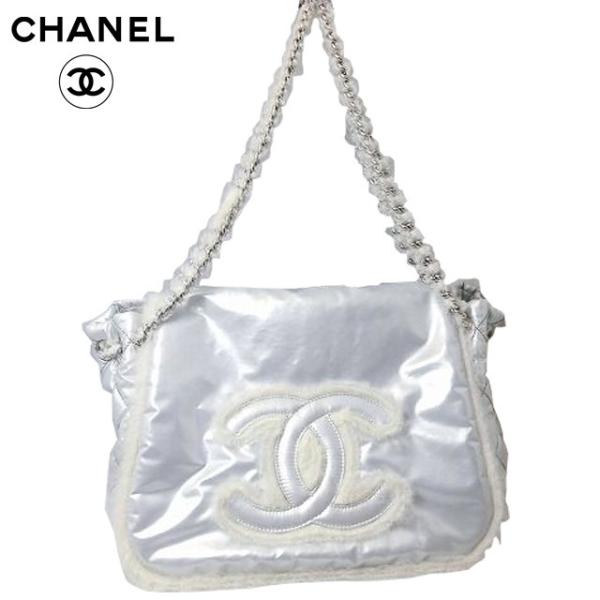 CHANEL シャネル CC ステッチ ファブリック フラップ ナイロン CHANEL シャネル CC ステッチ ファブリック フラップ ナイロン