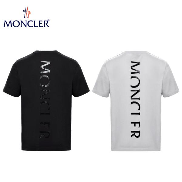 MONCLER T-SHIRT White Black Mens 2021SS モンクレール Tシャツ ...