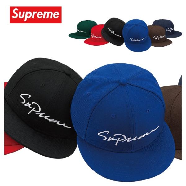 Supreme シュプリーム Classic Script New era 帽子 キャップ ブラック 