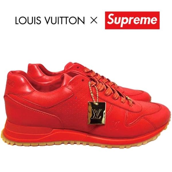 LOUIS VUITTON×Supreme ルイ・ヴィトン シュプリーム コラボ ロゴ スニーカー レッド /【Buyee】