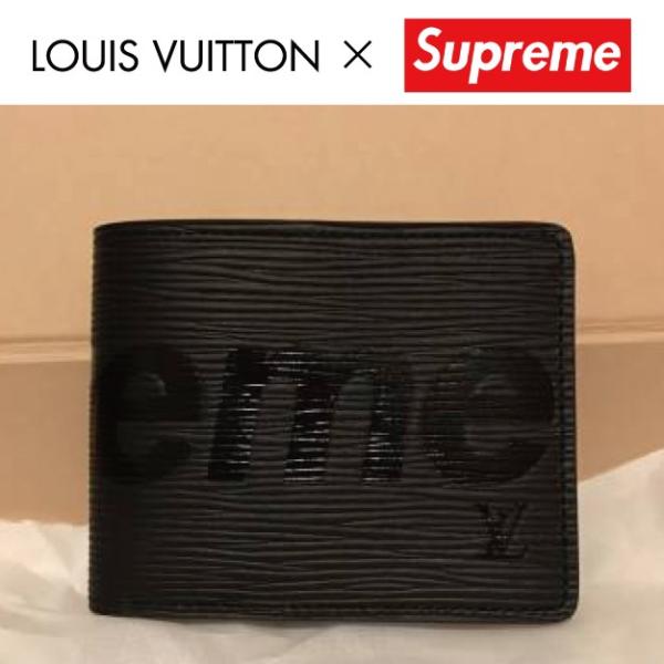 Louis Vuitton × Supreme LV PF Slender Black 2017AW ルイ・ヴィトン シュプリーム コラボ 二つ折り  レザー 財布 エピ ブラック 2017-2018秋冬 /【Buyee】 Buyee - Japanese Proxy Service | Buy  from Japan!