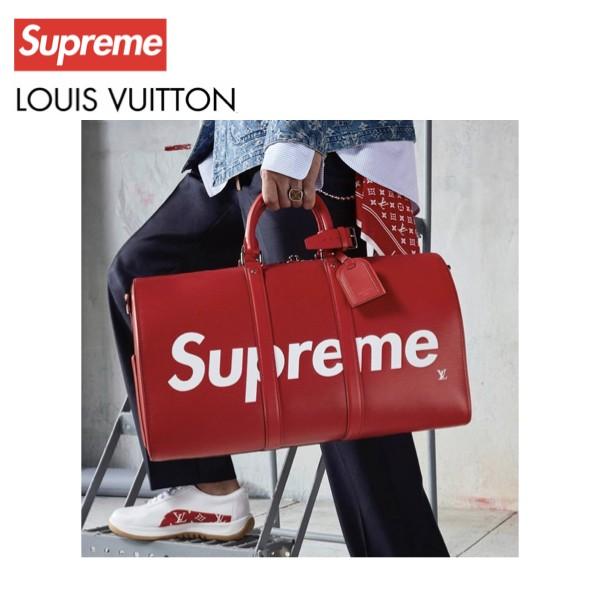 Louis Vuitton x Supreme Keepall Bandouliere Epi 45 Red