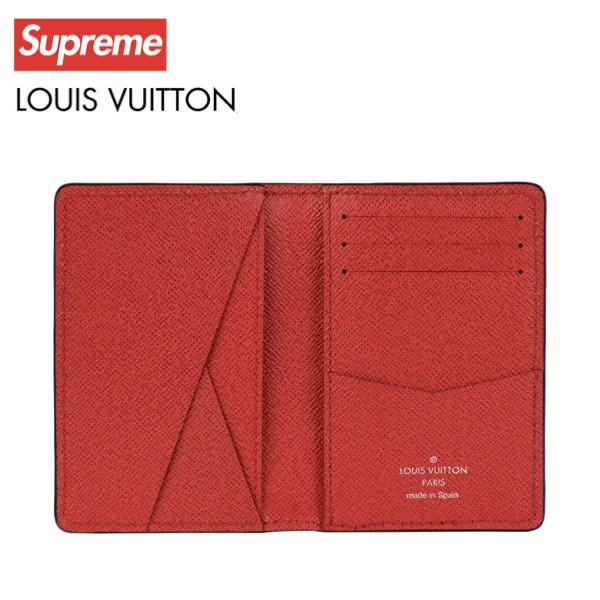 Louis Vuitton x Supreme Pocket Organizer Epi Red ルイ・ヴィトン シュプリーム コラボ ロゴ  二つ折りカードケース レッド エピ 