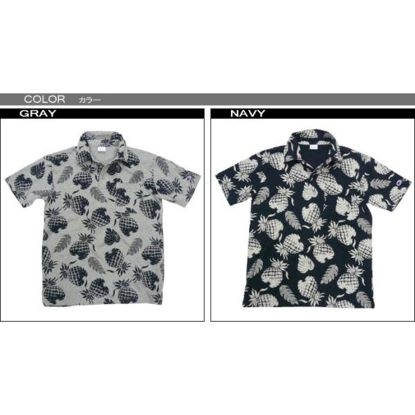 SS2017 パイナップル　アロハ柄　ポロシャツ チャンピオン Champion アロハ柄 ポロシャツ パイナップル ハワイアン