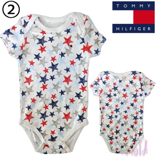 半袖ロンパースベビー服70 tommy hilfiger 3点セットトミー