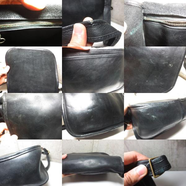 中古】COACH/コーチ 本革 レザー ワンショルダーバッグ 黒 No.055-9432