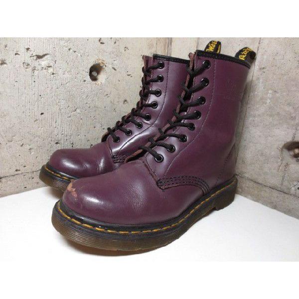 Dr.Martens/ドクターマーチン 8ホール レザーブーツ 紫 UK 4 /【Buyee】