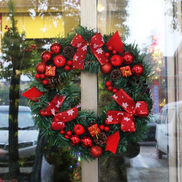 クリスマスリース 2個セット玄関ドア用 Xmasリース おしゃれ