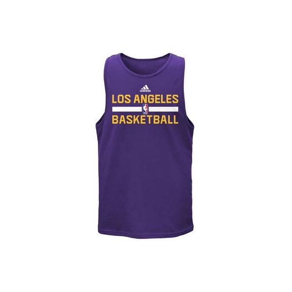 NBA Youth adidas Practice Sleeveless T-Shirt - L.A. Lakers