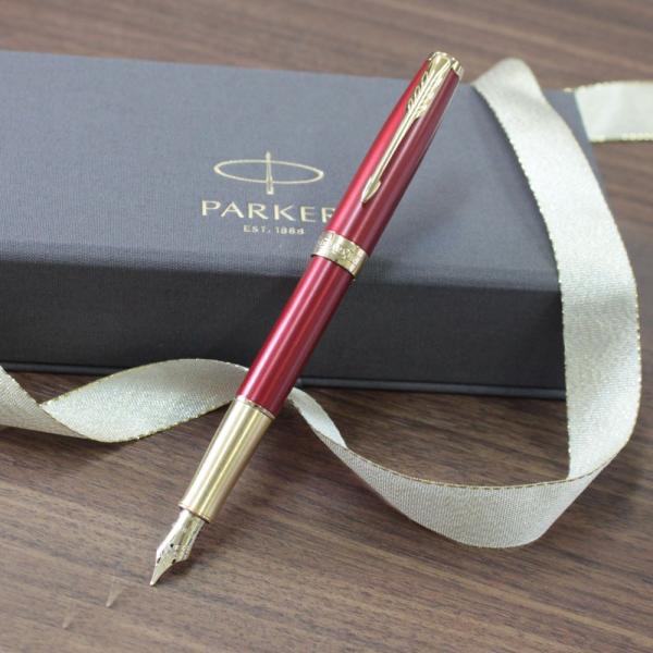 PARKER(パーカー) 万年筆 ソネットレッド GT 18金ペン先 記念品