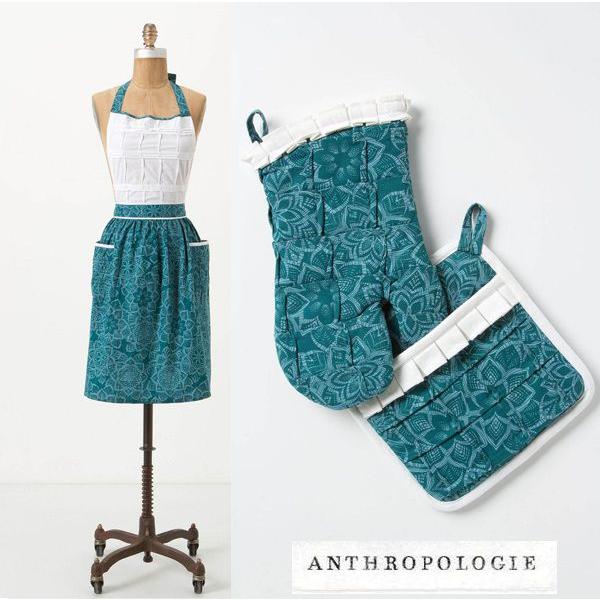 アンソロポロジーエプロンギフトセットC☆Anthropologie Apron+OVEN