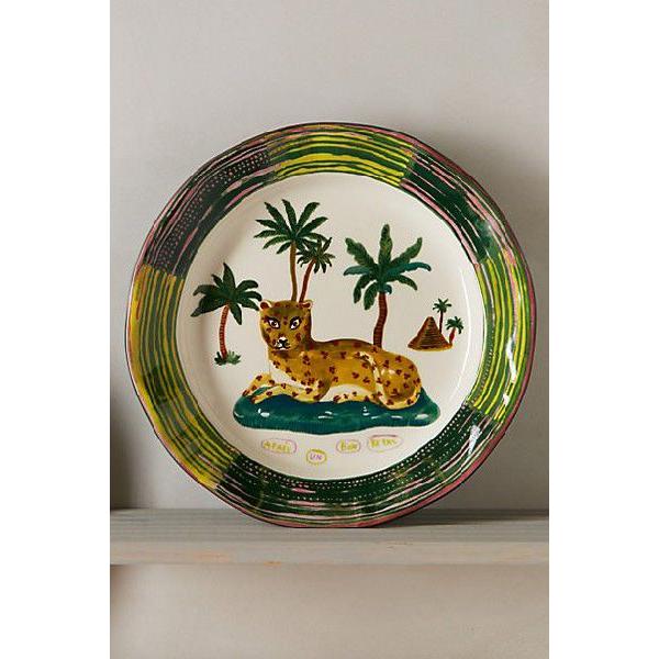 アンソロポロジーAnthropologie チーター? Dinner Plate by Nathalie