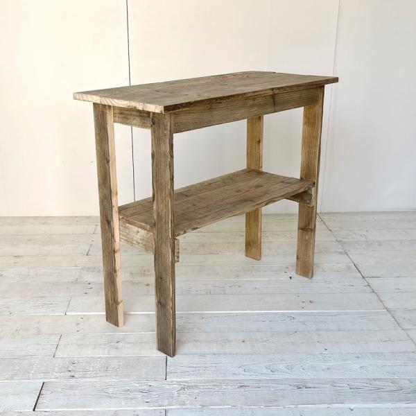 コンソールテーブル 玄関 スリム キッチン収納 天然木 無垢