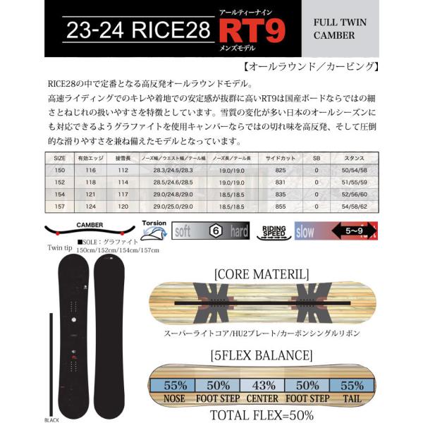 早期予約商品] 23-24 RICE28 ライス28 RT9 アールティーナイン150cm