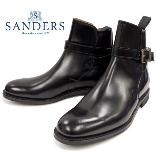 サンダース 靴 ミリタリー SANDERS 1378 JODPHUR BOOTS 【ブラック】 ビジネス ブーツ ジョドファーブーツ ジョッパーブーツ  プレーントゥ メンズ レザー /【Buyee】