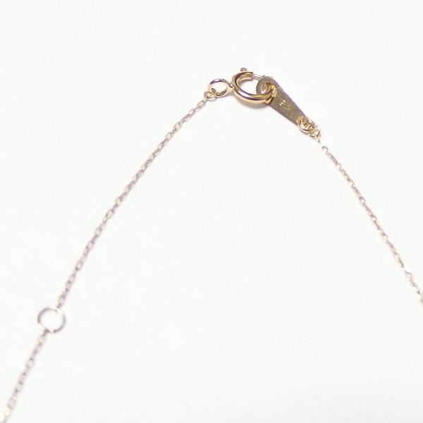 イニシャル ネックレス ダイヤモンド ネックレス 一粒 0.01ct K18