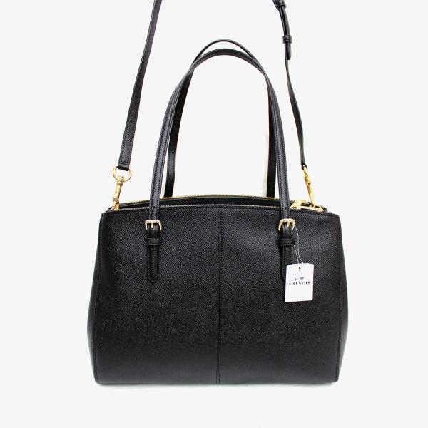 【極美品】コーチ 2906 キャリーオール ショルダーバッグ ターンロック 黒 コーチ COACH 55679 ターンロック キャリ−オール29 ブラック