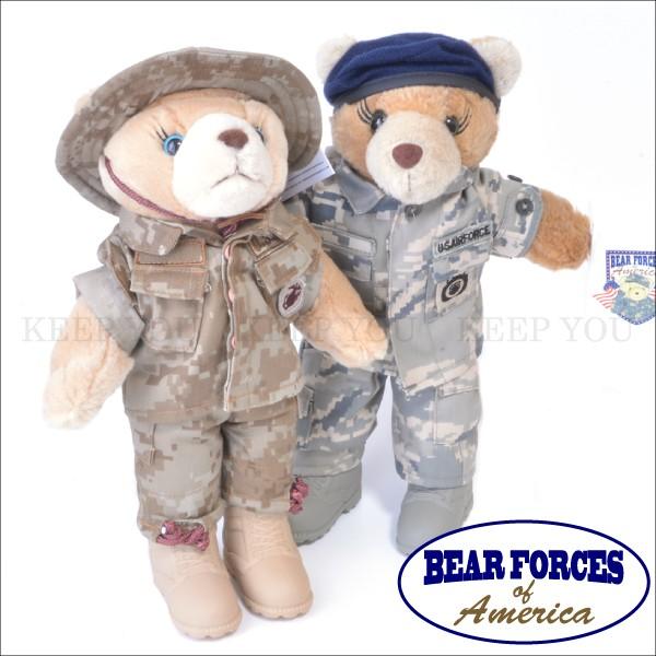 テディベアミリタリー仕様約28cm 軍隊迷彩柄MILITARY TEDDY BEARS ベア