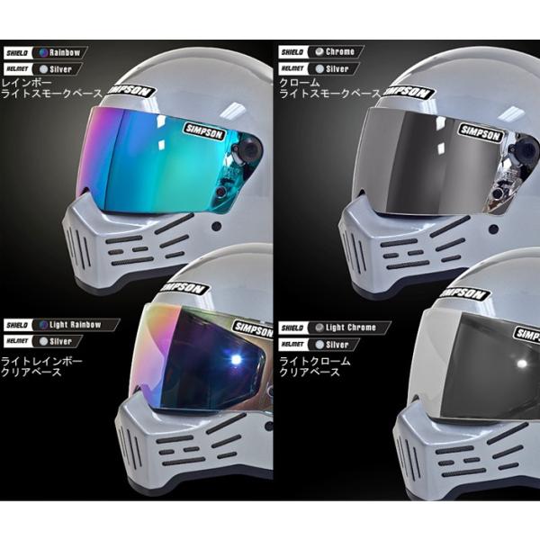 SIMPSON シンプソンヘルメット M30専用ミラーシールド MODEL30 M10 RX1 ...