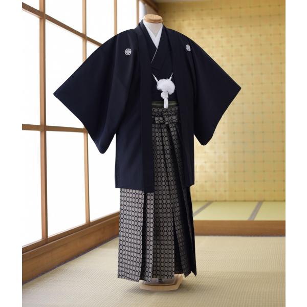 黒 紋付 袴 レンタル 羽織袴 身長155cm〜185cm 卒業式 結婚式 新郎