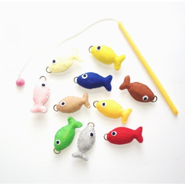 フェルト 数字魚釣りセット ままごと 子供 おもちゃ 知育 /【Buyee