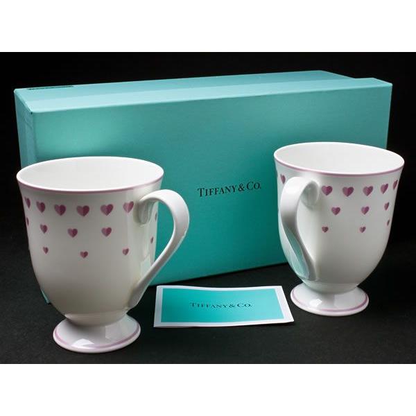 送料無料】ティファニー ピンクハート ペアマグカップ tiffany-08/お茶