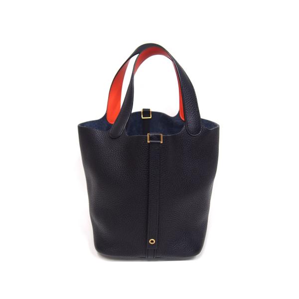 ❤お得なお品❤ピコタンロックMMエクラ ブルーインディゴ Ｇ金具 エルメス Ｘ刻 エルメス HERMES ピコタンロックエクラMM ブルーインディゴ
