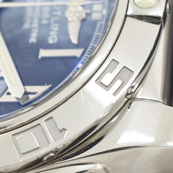 ブライトリング BREITLING 腕時計 クロノマット44 日本限定400本 ブルーシェル文字盤 AT SS×レザー シルバー×ネイビー  AB0110 メンズ 中古 送料無料 /【Buyee】