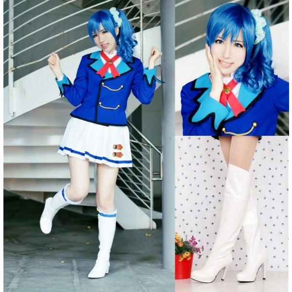 アイカツ！】 霧矢あおい コスプレ 衣装 ウィッグ 三分妄想製 スクール