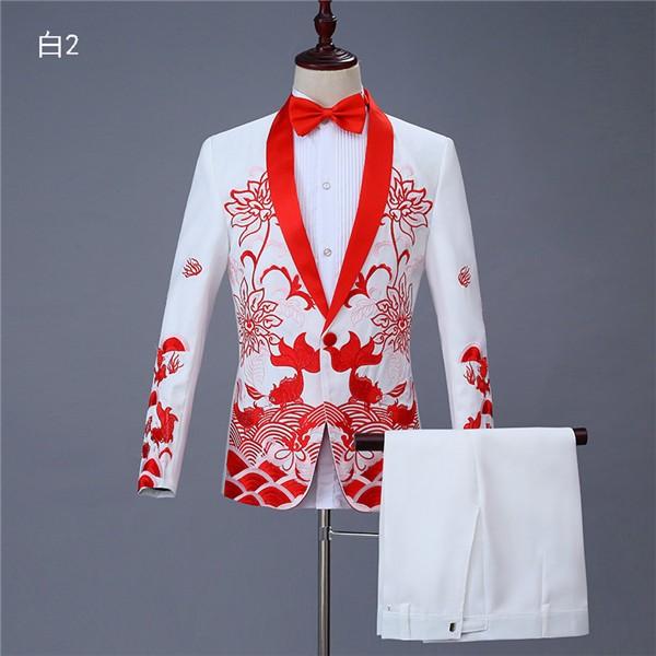 王子様 貴公子 大人 カラオケ 大会 演奏会 メンズ スーツ S~2XL 黒 赤