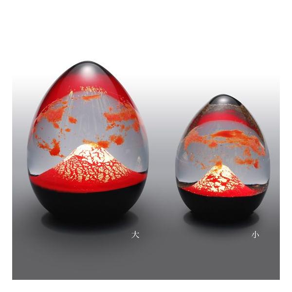 富士山 ガラス 赤富士オブジェ 大 Red Mt.Fuji Art object L /【Buyee 