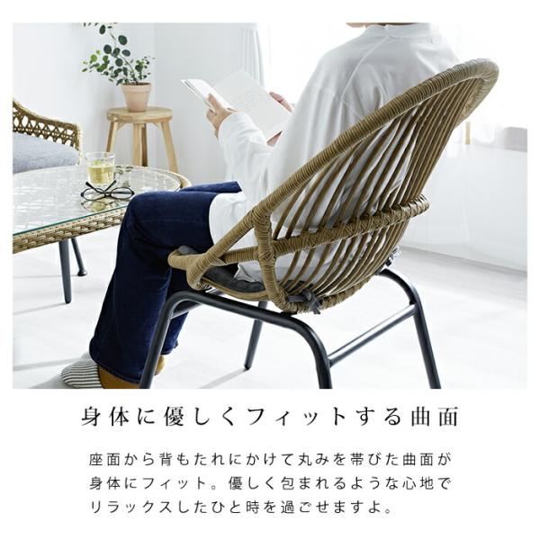 オーバルチェア ラタン調 2脚セット 屋外 室内 ダイニングチェア オーバルチェア ラタン調 2脚セット 屋外 室内 ダイニングチェア