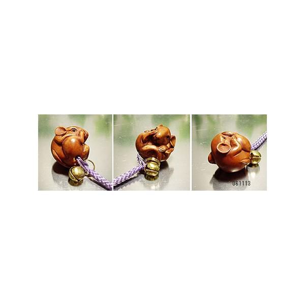 開運根付 木彫りの干支根付[子（ね、ネズミ）] /【Buyee】 Buyee