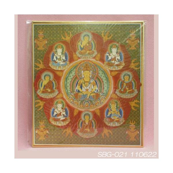 彩色仏画色紙 「胎蔵界中台八葉院（たいぞうかいちゅうだいはち