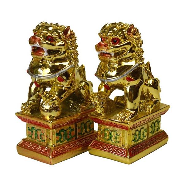 NO-11（送料無料）☆風水の獅子☆≪黄金≫金色の獅子【B】☆金運/財運