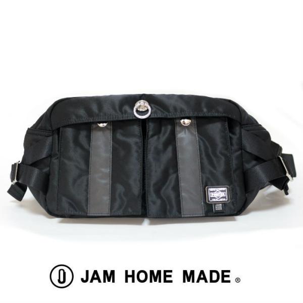 PORTER ×JAM HOME MADE アイレット ウエストバッグ 黒（PORTER 