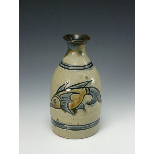 琉球陶器の至宝 人間国宝 金城次郎 魚文長徳利（大） /【Buyee】