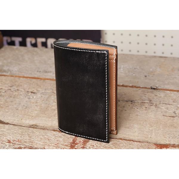 イタリアンレザー New York 二つ折り 本革財布 ミドルウォレット 革