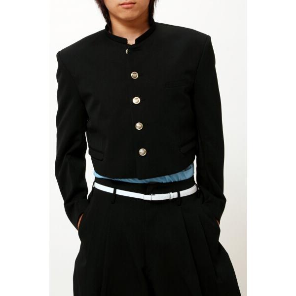 短ラン 学生服 一刀両断丈45cm(M)2cm上りVラインシルエット 